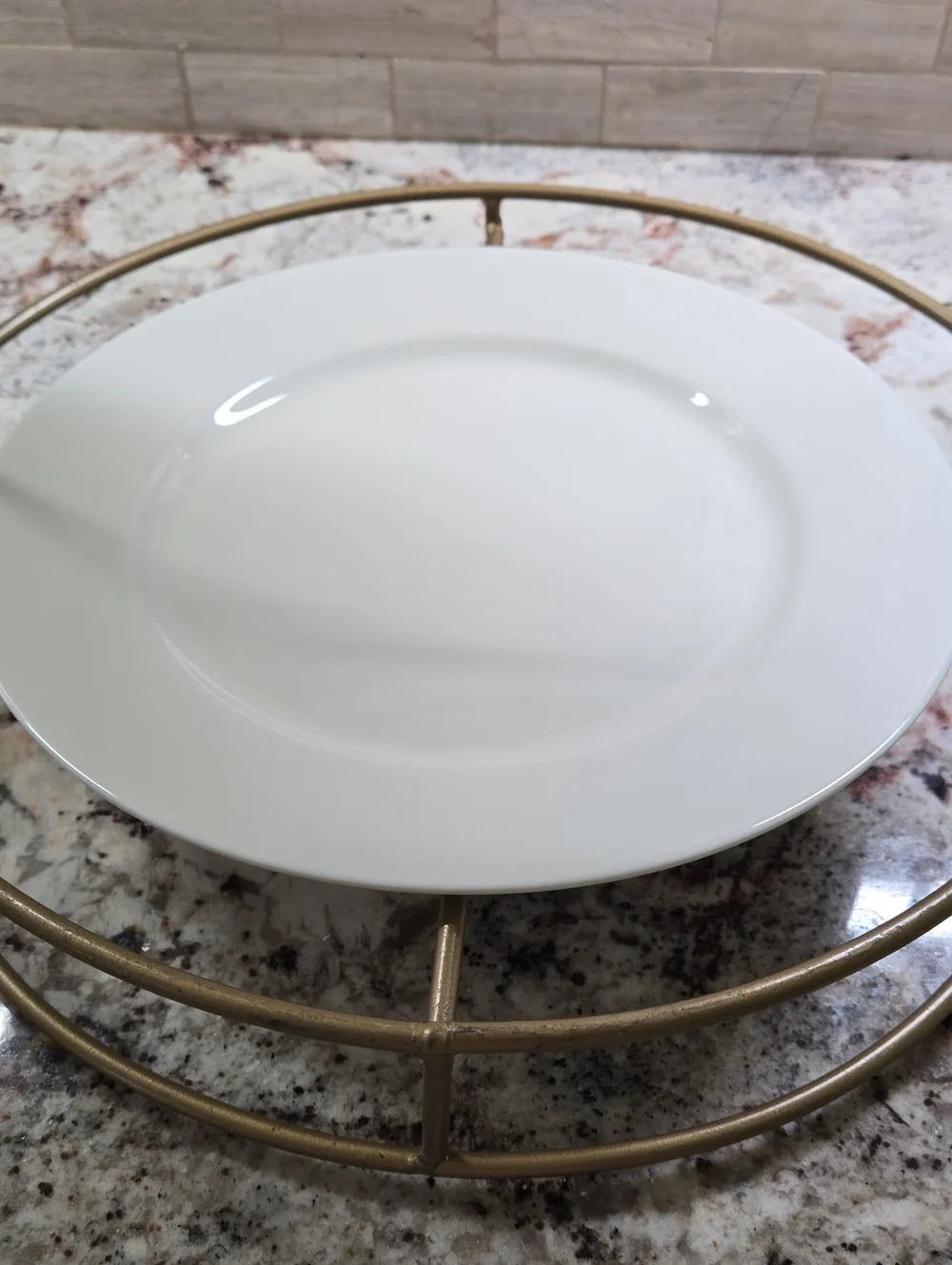 GOLD Metal Buffet Dish Rack